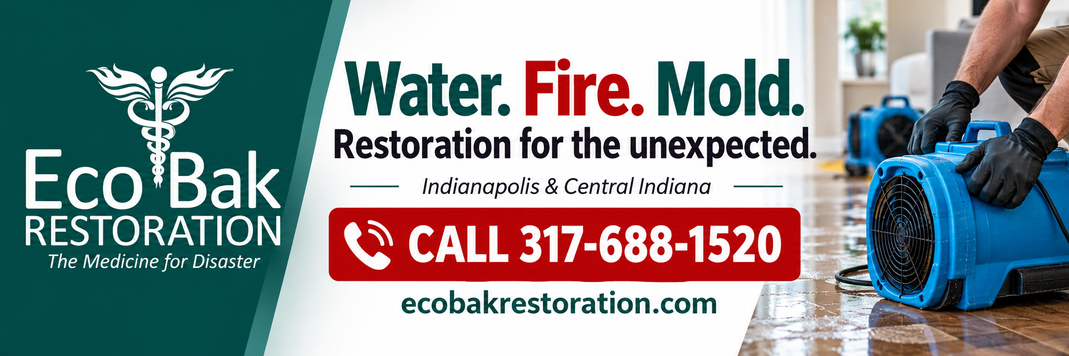 Water, fire, and mold restoration. Indianapolis and Central Indiana.