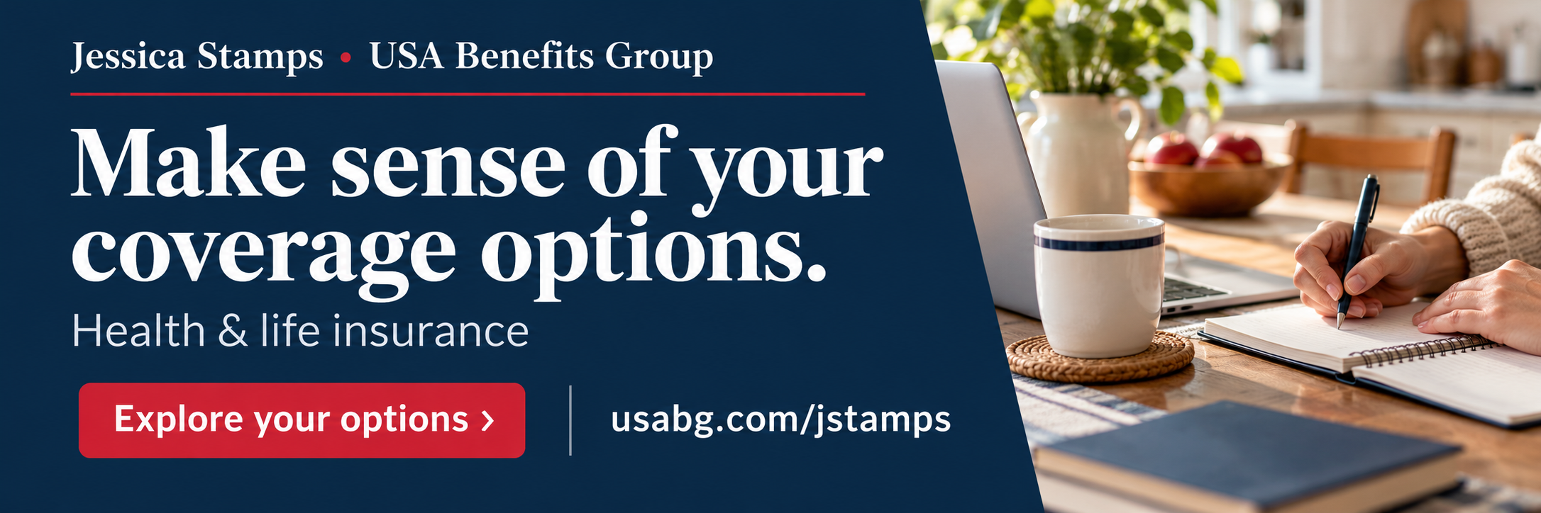 Jessica Stamps · USA Benefits Group — Make sense of your coverage options. Health & life insurance
